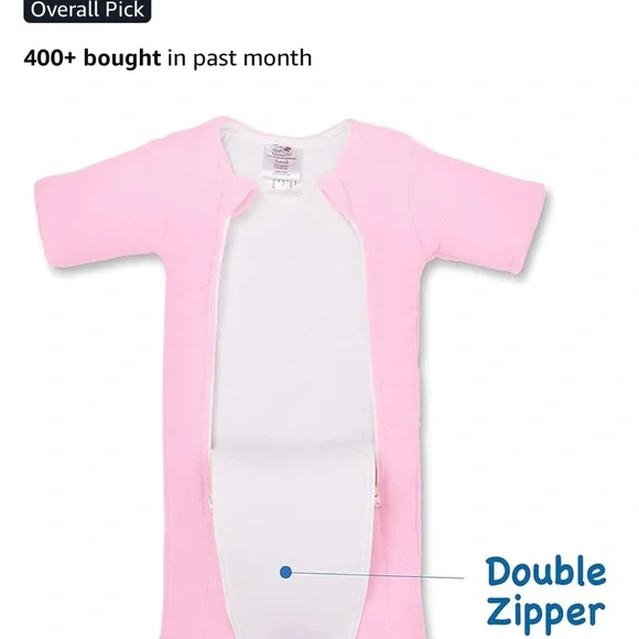 Soft Pink Kids Pajamas Sleep Sack - Picture 2 of 6